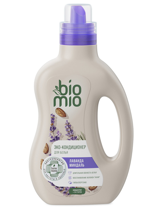 Bio-Soft Экологичный Кондиционер для белья Лаванда - Миндаль 800мл Концентрат от BioMio + 1
