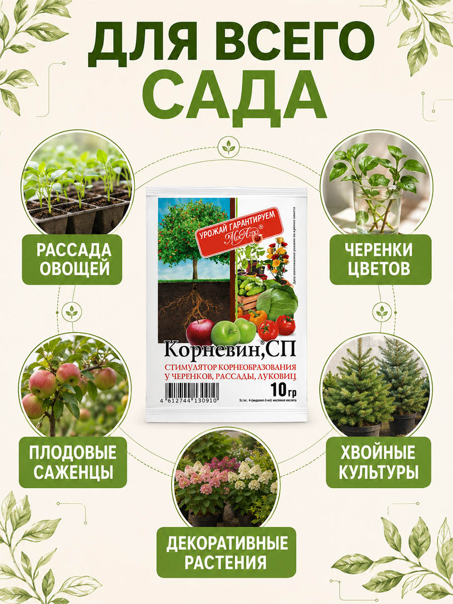 Корневин 10г порошок от МосАгро + 5