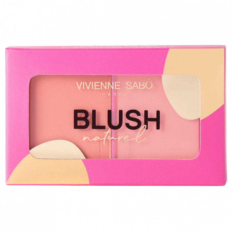Румяна двойные Naturel, тон 02 розовый от Vivienne Sabo + 1