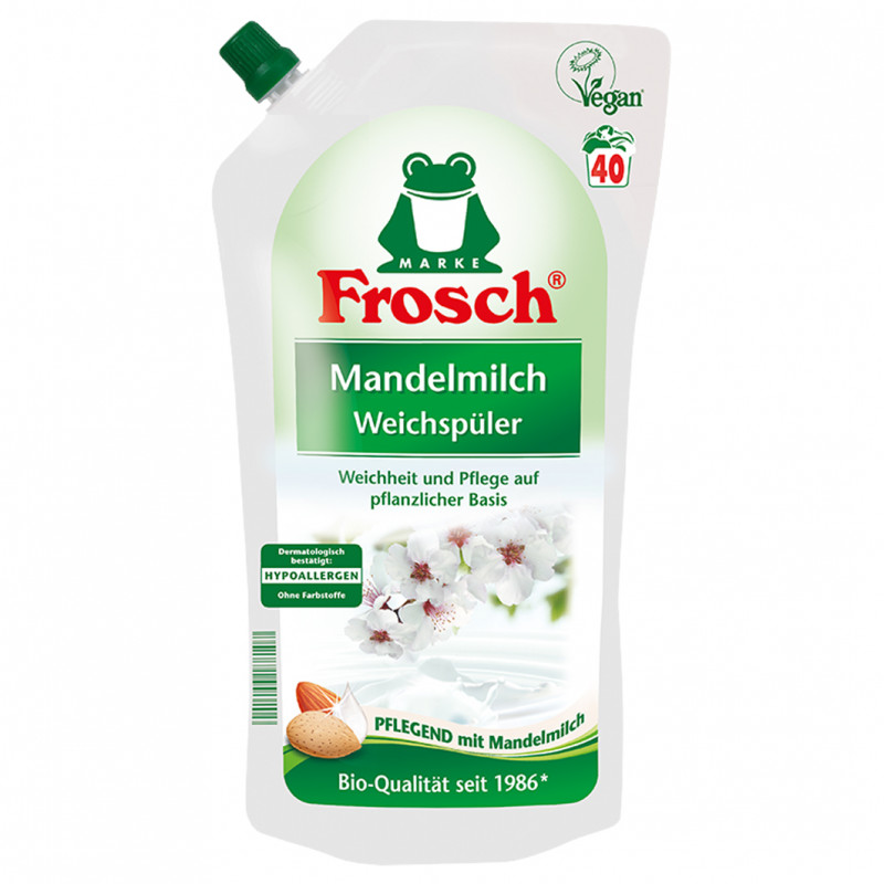 Ополаскиватель для белья концентрат Миндальное молочко 1л от Frosch + 1
