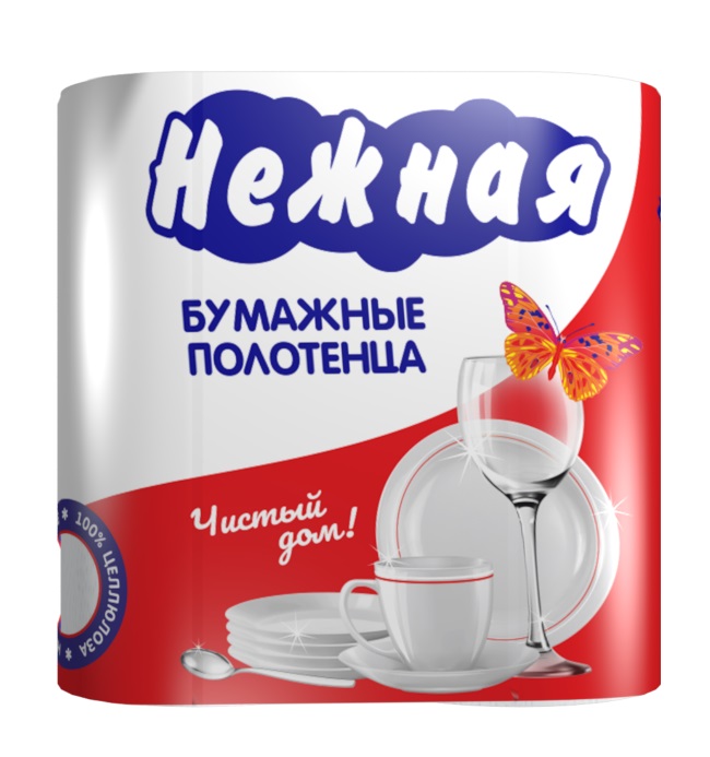 Полотенца бумажные белые 2шт от Нежная + 1
