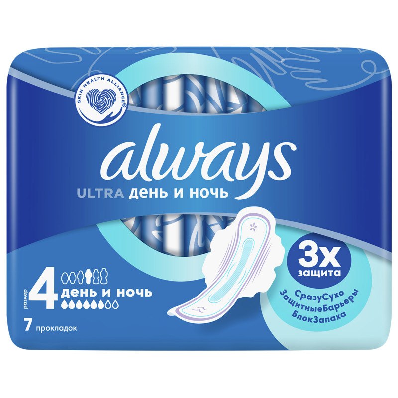 Прокладки гигиенические Ultra Night 7шт  от Always + 1