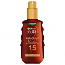 Ambre Solaire Масло-спрей солнцезащитное для загара, водостойкое, с маслом ши SPF15 150мл