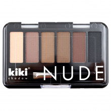 Тени для век Nude, тон 904 кремовый, светло-коричневый, бисквит, оливковый, мокко, черный