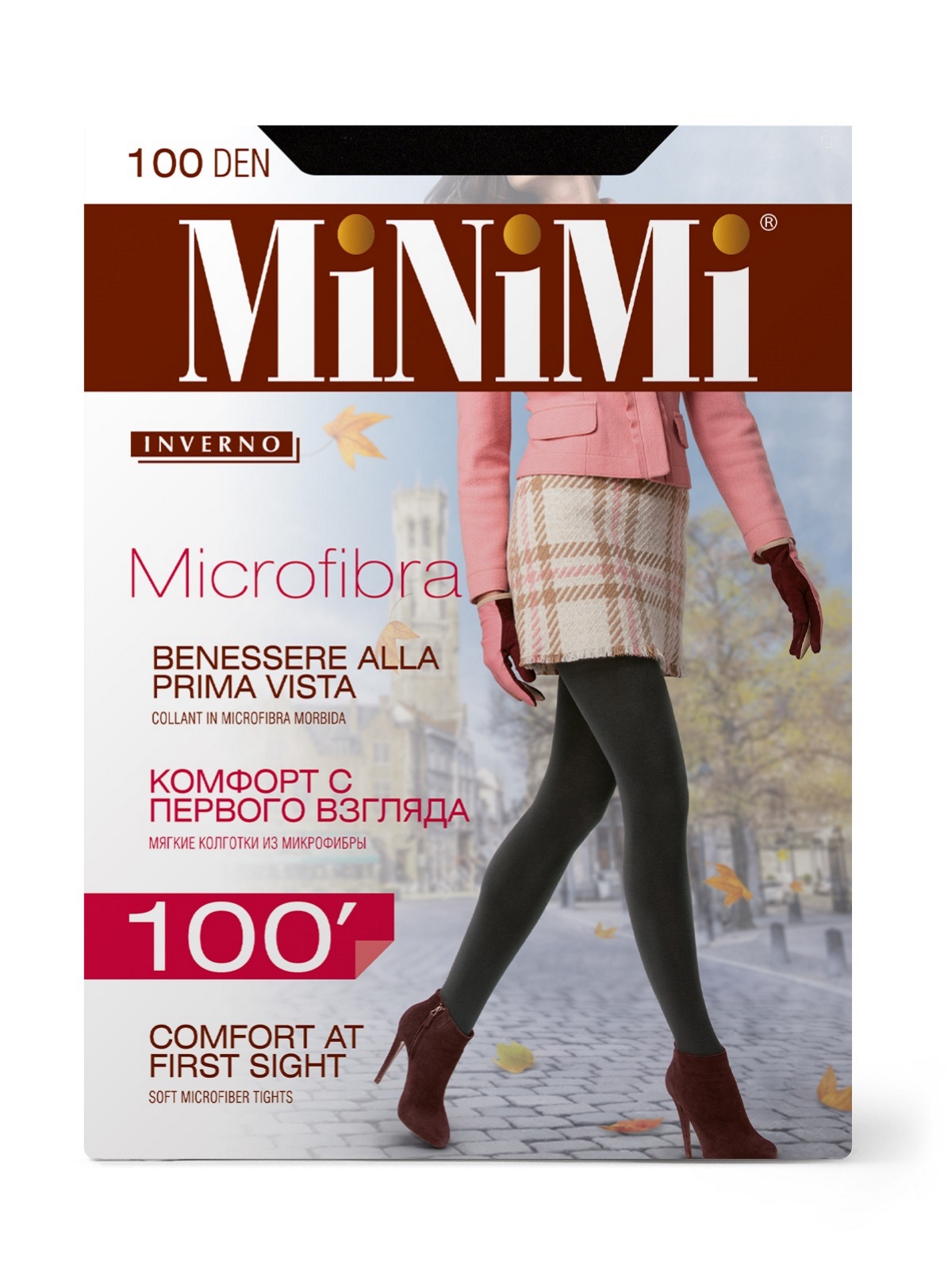 Колготки Microfibra 100den, Nero черный 2р от MiNiMi + 2