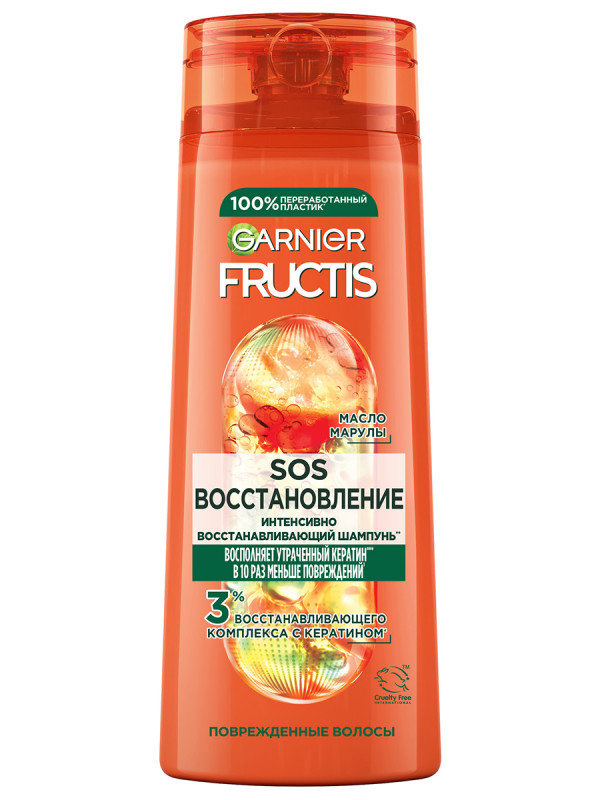 Fructis Шампунь укрепляющий SOS Восстановление для поврежденных волос 400мл от Garnier + 1