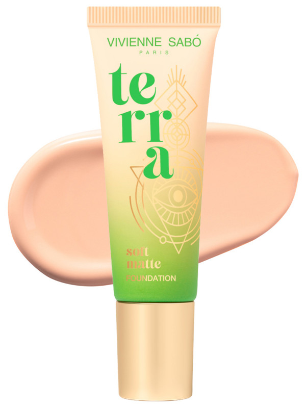 Матовый Тональный крем Terra, тон 02 холодный бежевый от Vivienne Sabo + 1