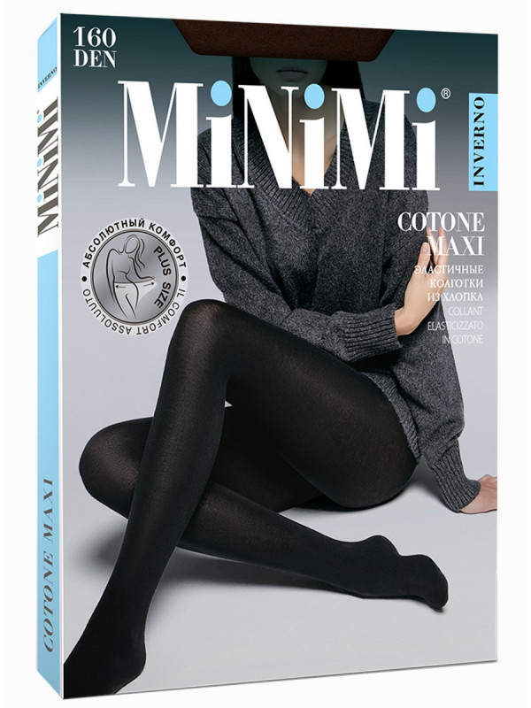 Колготки Cotone 160den, Nero черный 5р от MiNiMi + 1