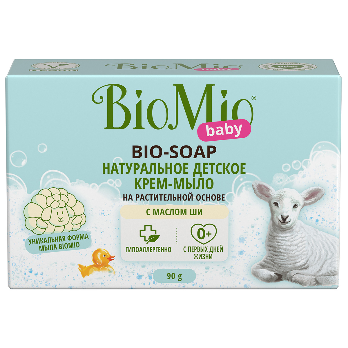 Baby 0+ Bio-Soap Детское Крем-мыло с маслом Ши 90г от BioMio + 5