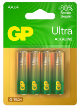 Батарейки алкалиновые Ultra Alkaline G-Tech LR6 AA 4шт блистер