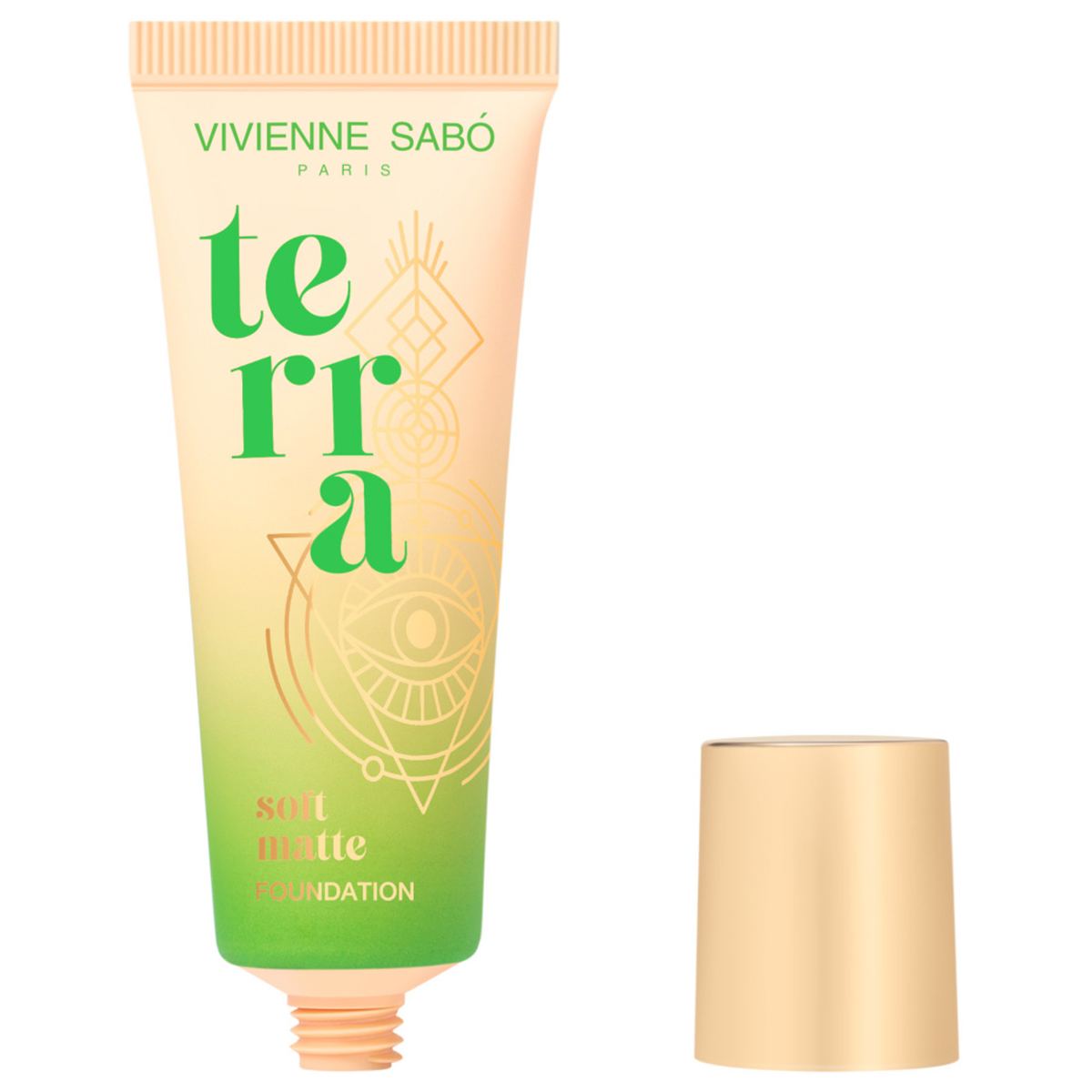 Матовый Тональный крем Terra, тон 01 светло-бежевый от Vivienne Sabo + 4