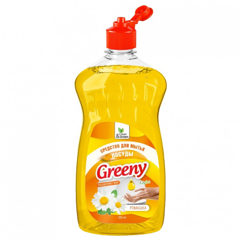Greeny Light Средство для мытья посуды Ромашка 500мл от Clean&Green + 1