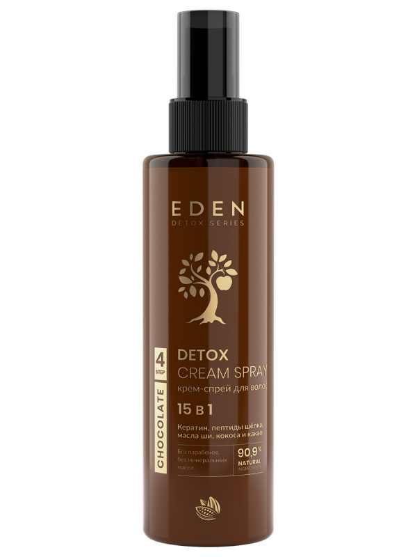 Detox Крем-спрей для волос 15в1 Chocolate 200мл от EDEN + 1