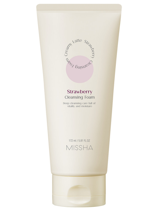 Пенка для умывания с экстрактом Клубники Creamy Latte 172мл от Missha + 1
