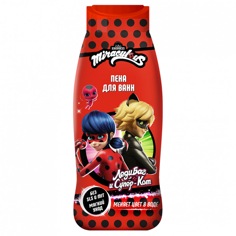 Пена для ванн детская Леди Баг и Супер-Кот 400мл от Miraculous + 1