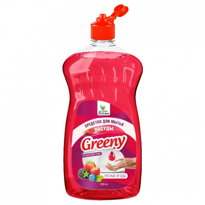 Greeny Light Средство для мытья посуды Лесные ягоды 1000мл от Clean&Green + 1