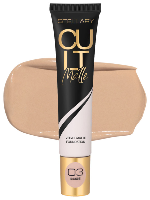 Матирующий Тональный крем Cult Matte Foundation, тон 03 бежевый от Stellary + 1