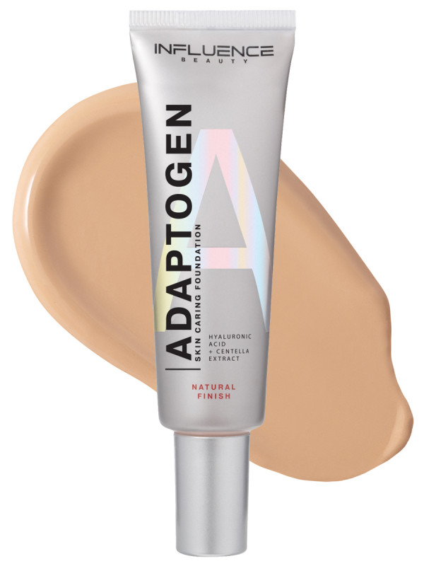Тональная основа ухаживающая Adaptogen, тон 04 medium / бежевый от Influence Beauty + 1