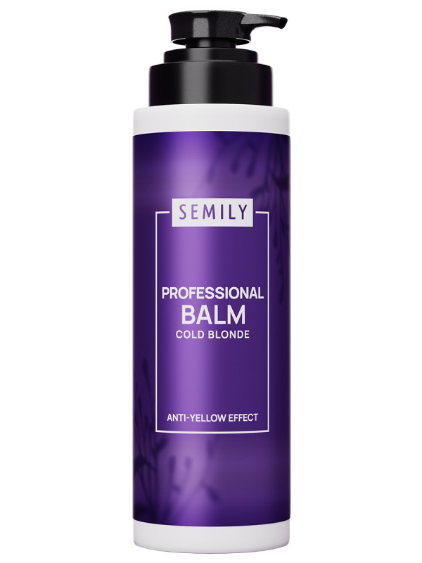 Бальзам для волос Нейтрализатор желтизны блонда Professional Balm Cold Blonde 400мл от Semily + 1