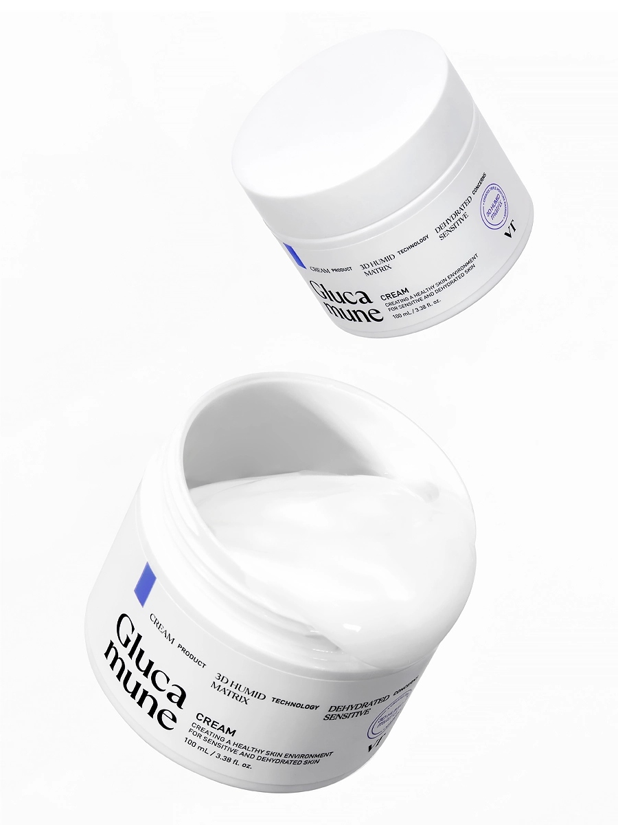Крем для лица восстанавливающий с пантенолом Glucamune Cream 100мл от VT Cosmetics + 2