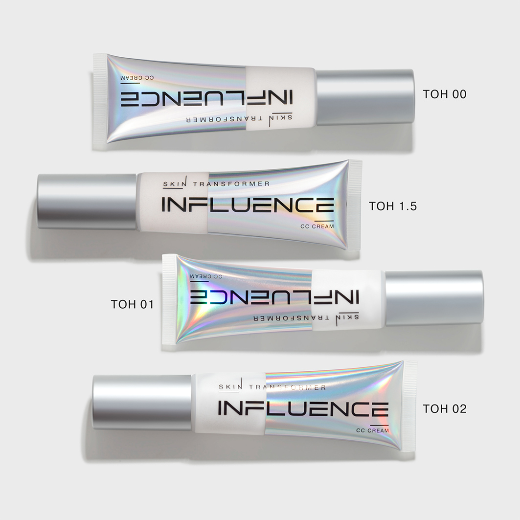 СС Крем для лица Skin Transformer CC Cream невесомое покрытие, тон 01 бежевый от Influence Beauty + 8