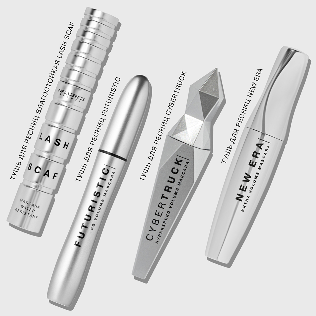 Тушь для ресниц Lash Scaf влагостойкая, черная от Influence Beauty + 7