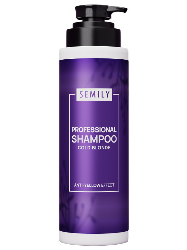 Шампунь для волос Нейтрализатор желтизны блонда Professional Shampoo Cold Blonde 400мл от Semily + 1