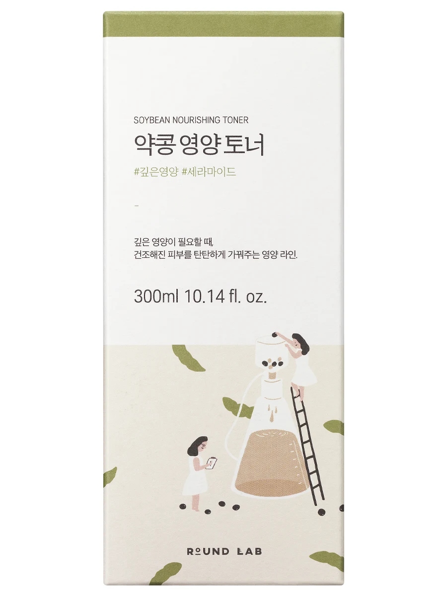 Тонер питательный с соей Soybean Nourishing Toner 300мл от Round Lab + 2