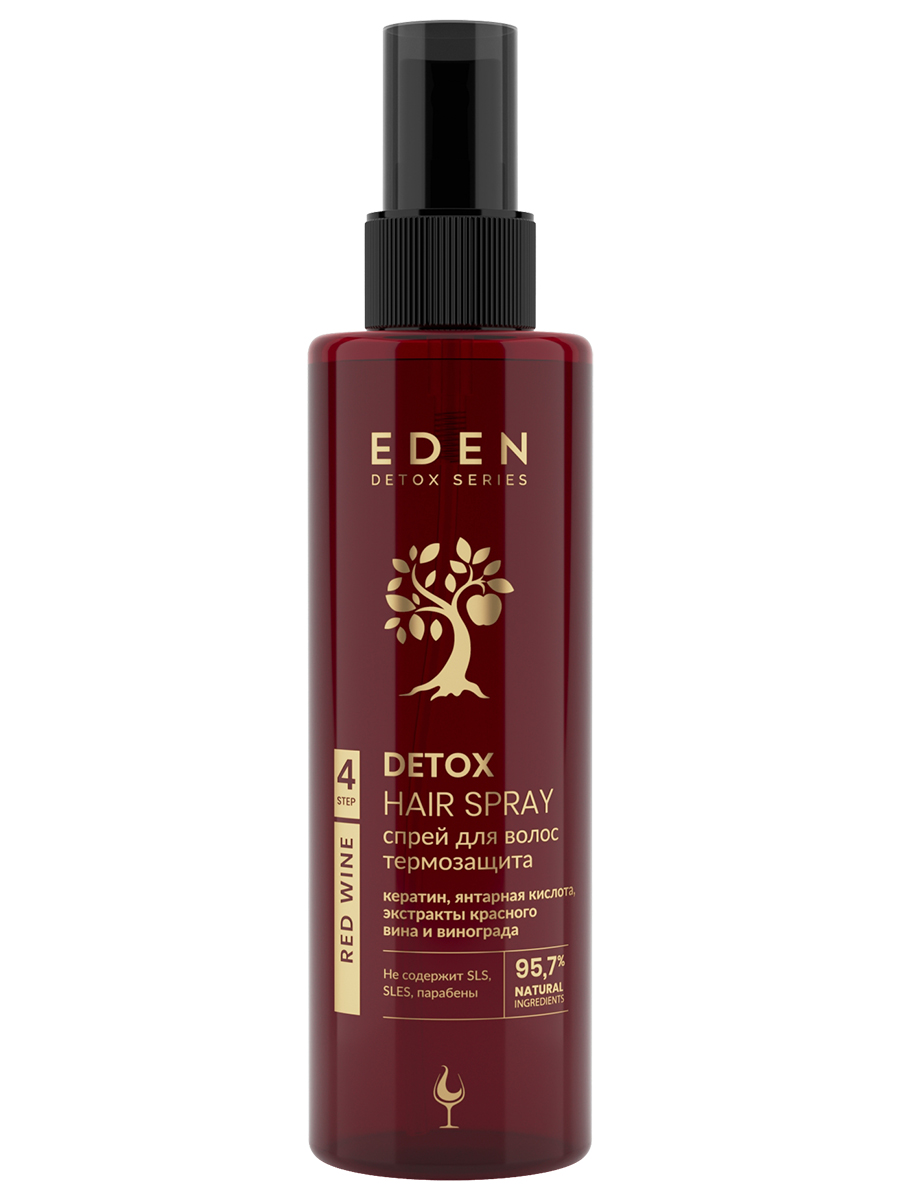 Detox Cпрей для волос Red Wine 200мл от EDEN + 2