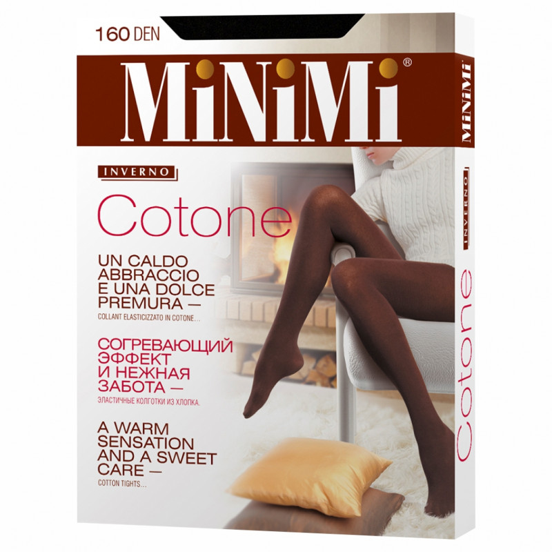 Колготки Cotone 160den, Nero черный 6р от MiNiMi + 1