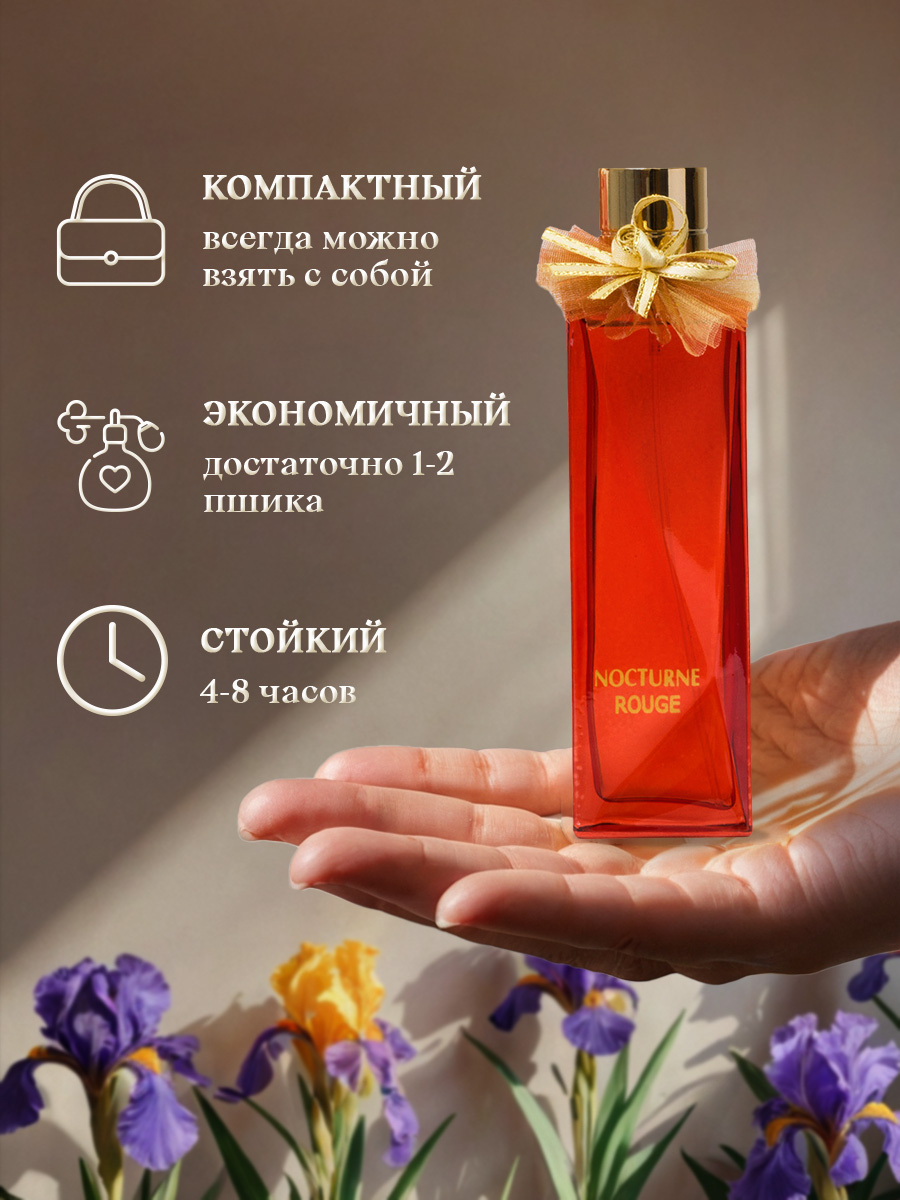 Парфюмерная вода женская Ноктюрн красный 50мл от Новая заря + 8