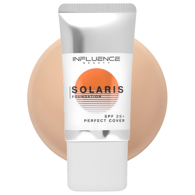 Тональная основа Solaris SPF25, тон 02 light / светло-бежевый от Influence Beauty + 1