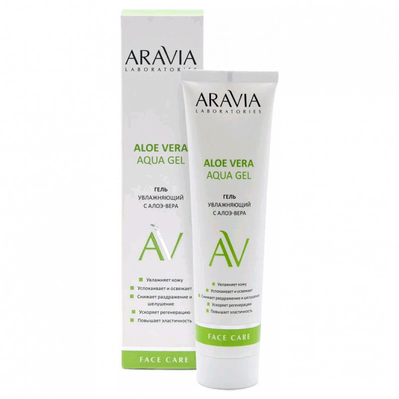 Laboratories Увлажняющий Гель с алоэ-вера Aloe Vera Aqua Gel 100мл от ARAVIA + 1
