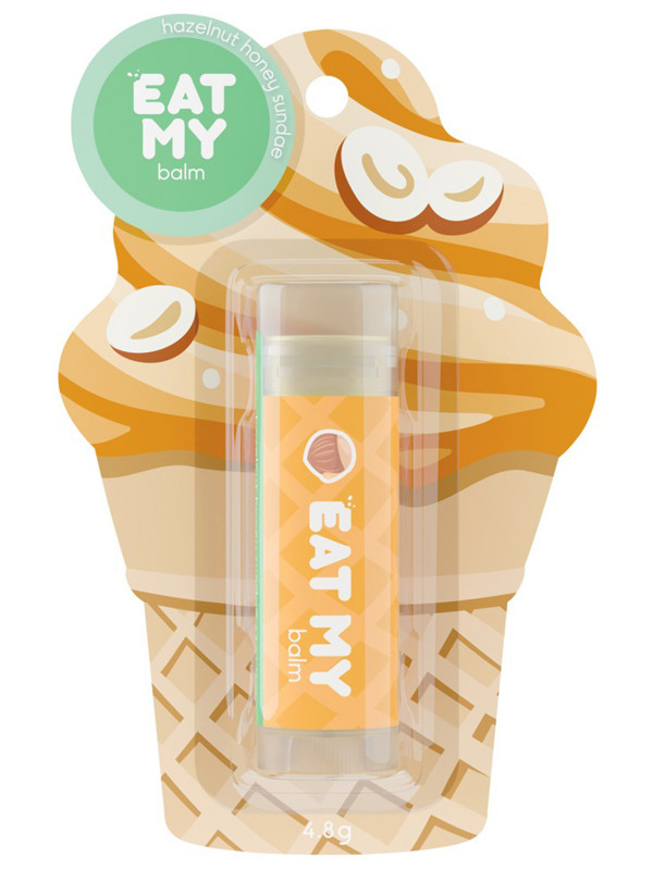 Бальзам для губ Пломбир с медом и фундуком 4,8г от Eat My + 1