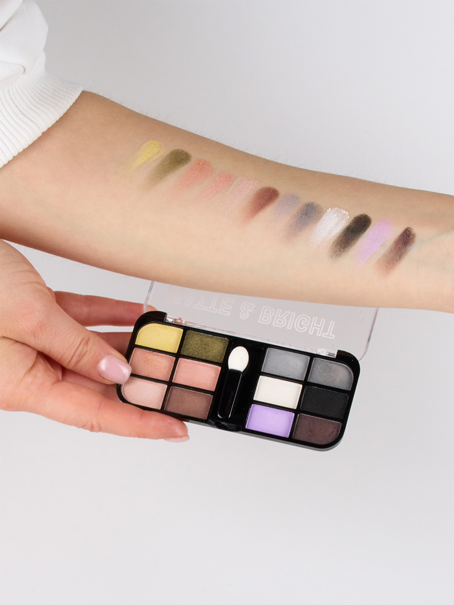 Matte & Bright Палетка теней для век, тон 01 от LavelleCollection + 2
