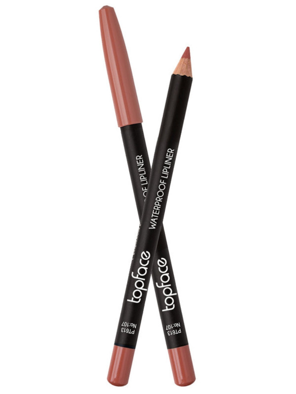 Карандаш для губ водостокий Waterproof Lipliner, тон 107 от TopFace + 1