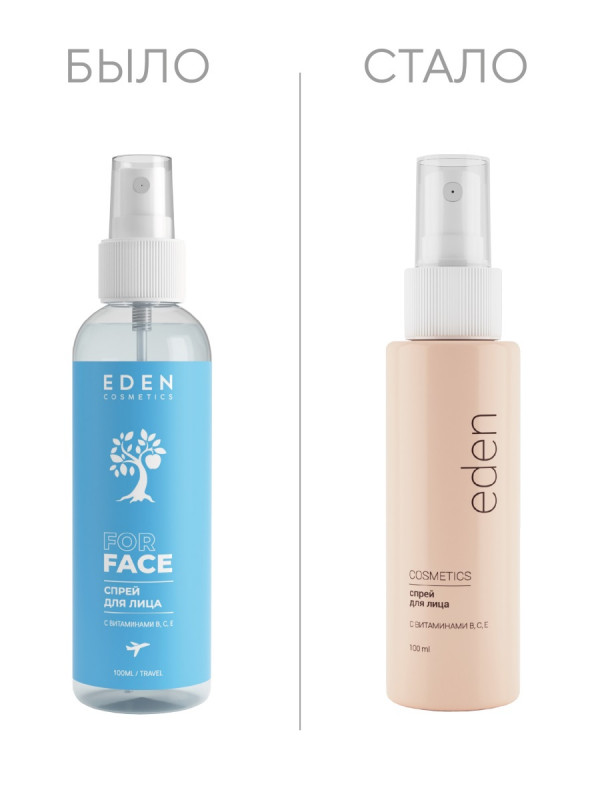 Спрей для лица с витаминами B, C, E 100мл от EDEN + 1