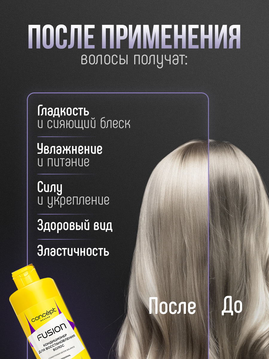 Кондиционер для восстановления волос Detox Balance 400мл от Concept Moscow + 8