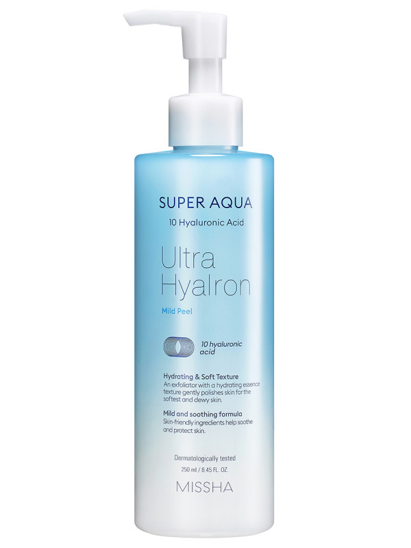 Мягкий Гель-скатка для лица Super Aqua Ultra Hyalron 250мл от Missha + 1