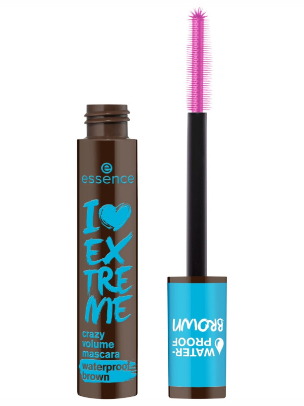 Тушь для ресниц I Love Crazy водостойкая, коричневая от Essence + 1