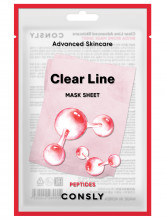 Clear Line Тканевая маска Антивозрастная с пептидами 25мл