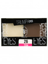 Тени для век двухцветные Triumph Eyes, тон 26 Экрю и Коричневый