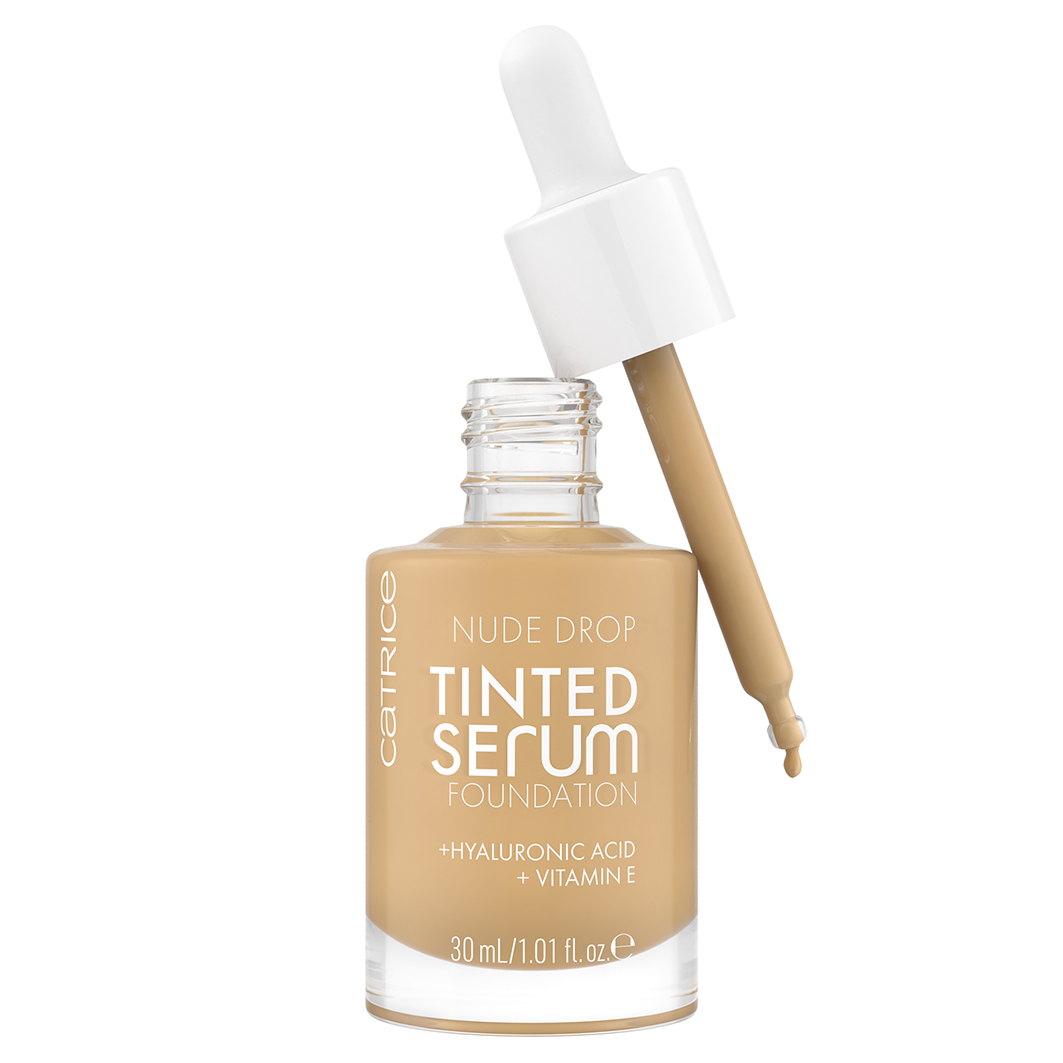 Тональная сыворотка Nude Drop Tinted Serum Foundation, тон 040N от Catrice + 2