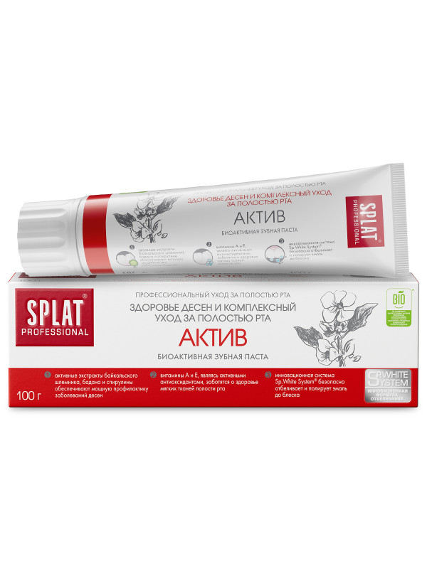 Professional Зубная паста Актив 100г от Splat + 1