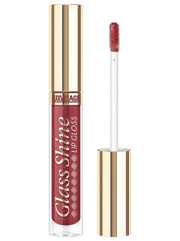 Сияющий Блеск для губ с эффектом объёма Glass Shine, тон 27 Lost Cherry от LuxVisage + 1
