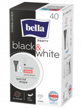 Bella - Прокладки ежедневные Panty Slim White & Black 40шт