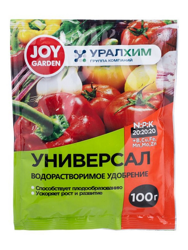 Водорастворимое удобрение Универсал 100г от Joy + 1