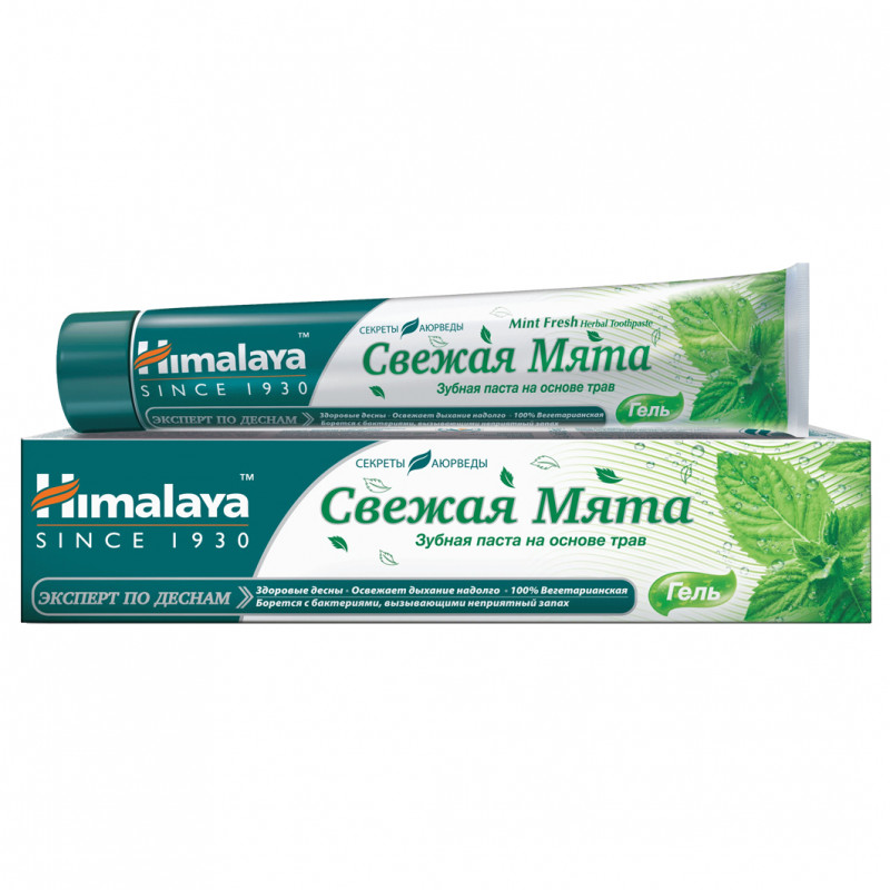 Зубная паста Свежая мята Mint Fresh 75мл от Himalaya Since 1930 + 1