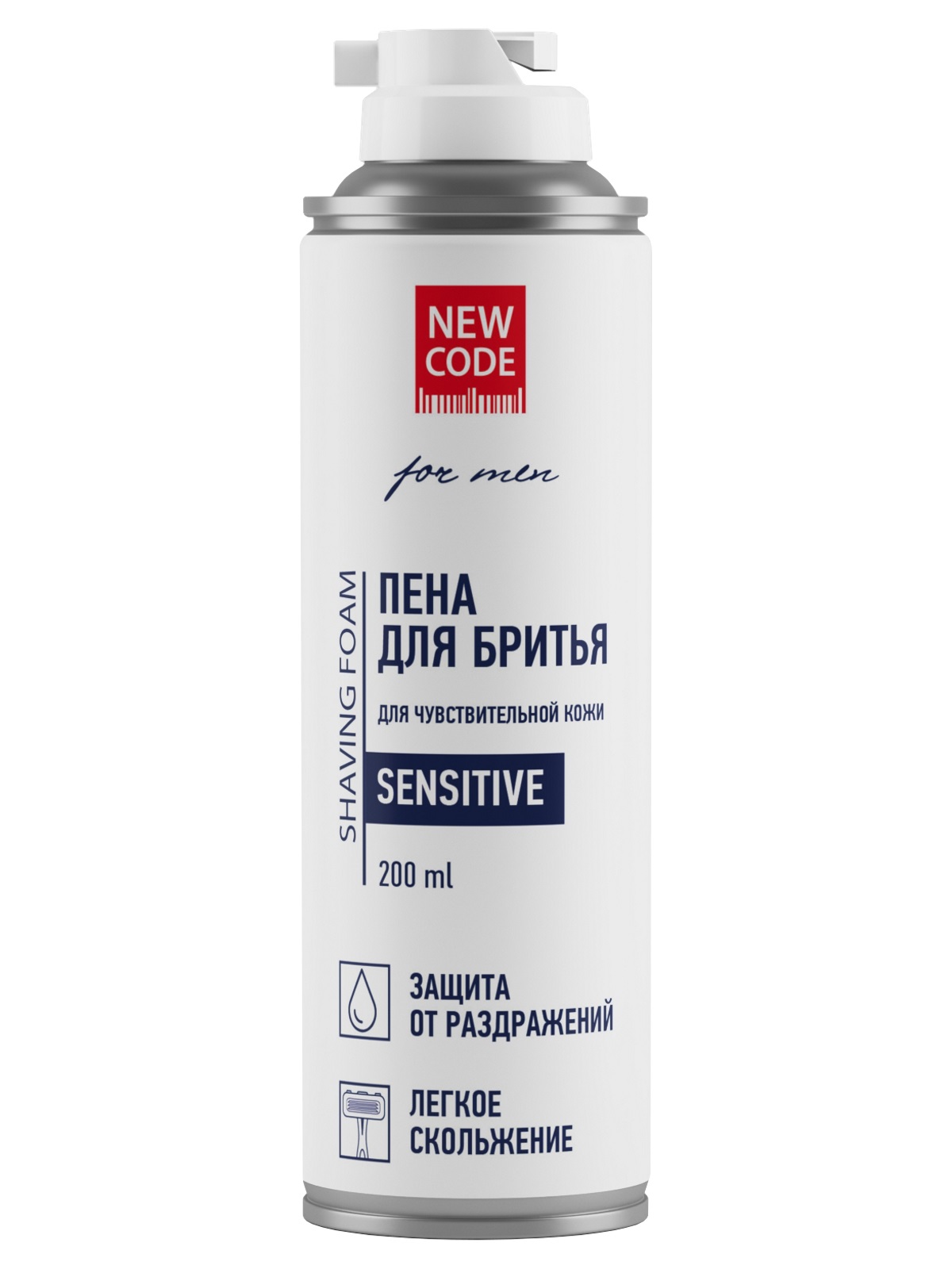 Пена для бритья для чувствительной кожи 200мл от NEW CODE + 3