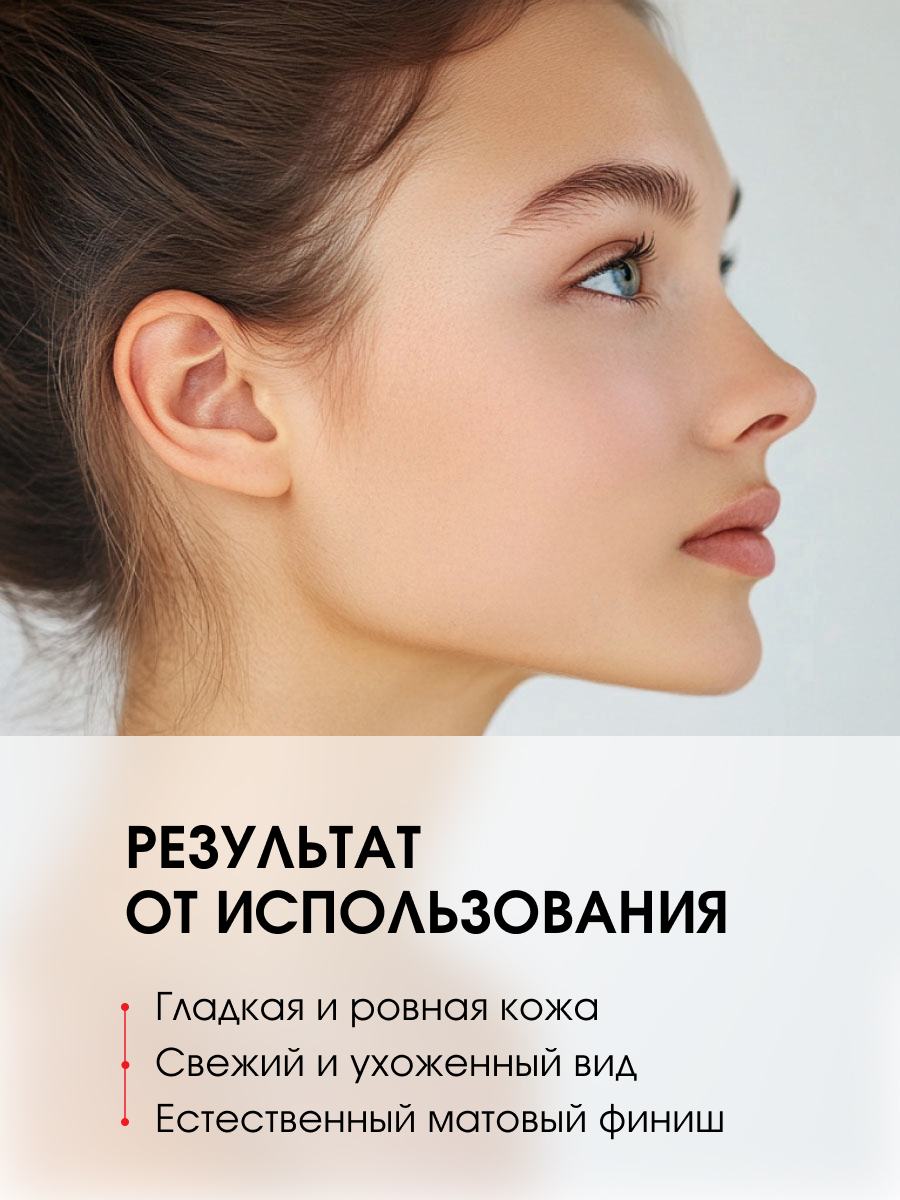 Матирующий Тональный крем, тон 01 фарфоровый от LuxVisage + 7